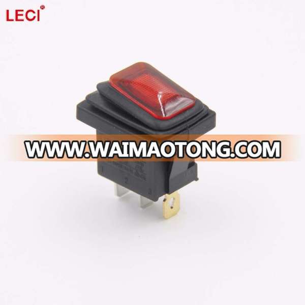 3 pin illuminated on-off 6a 250v waterproof rocker switch